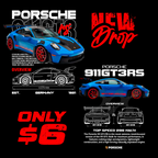 Ilustracion para imprimir de auto deportivo