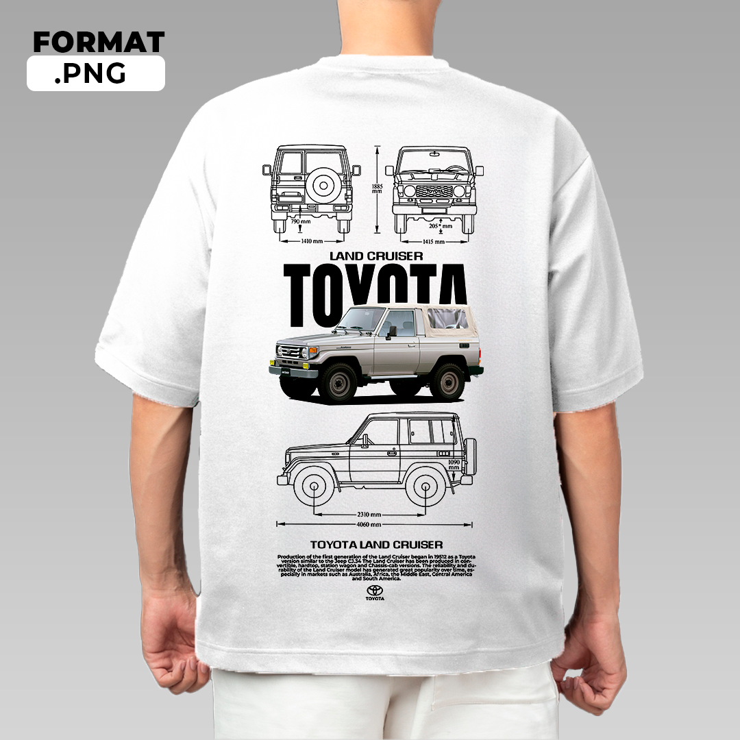 Toyota Land Cruiser 1987 - T-shirt design