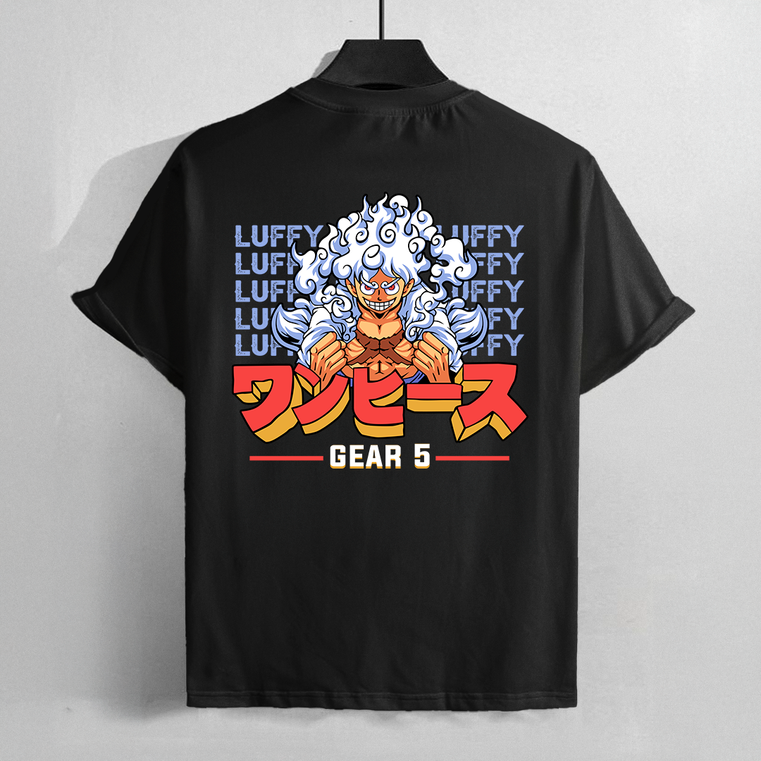 anime t-shirt design- Luffy Gear 5