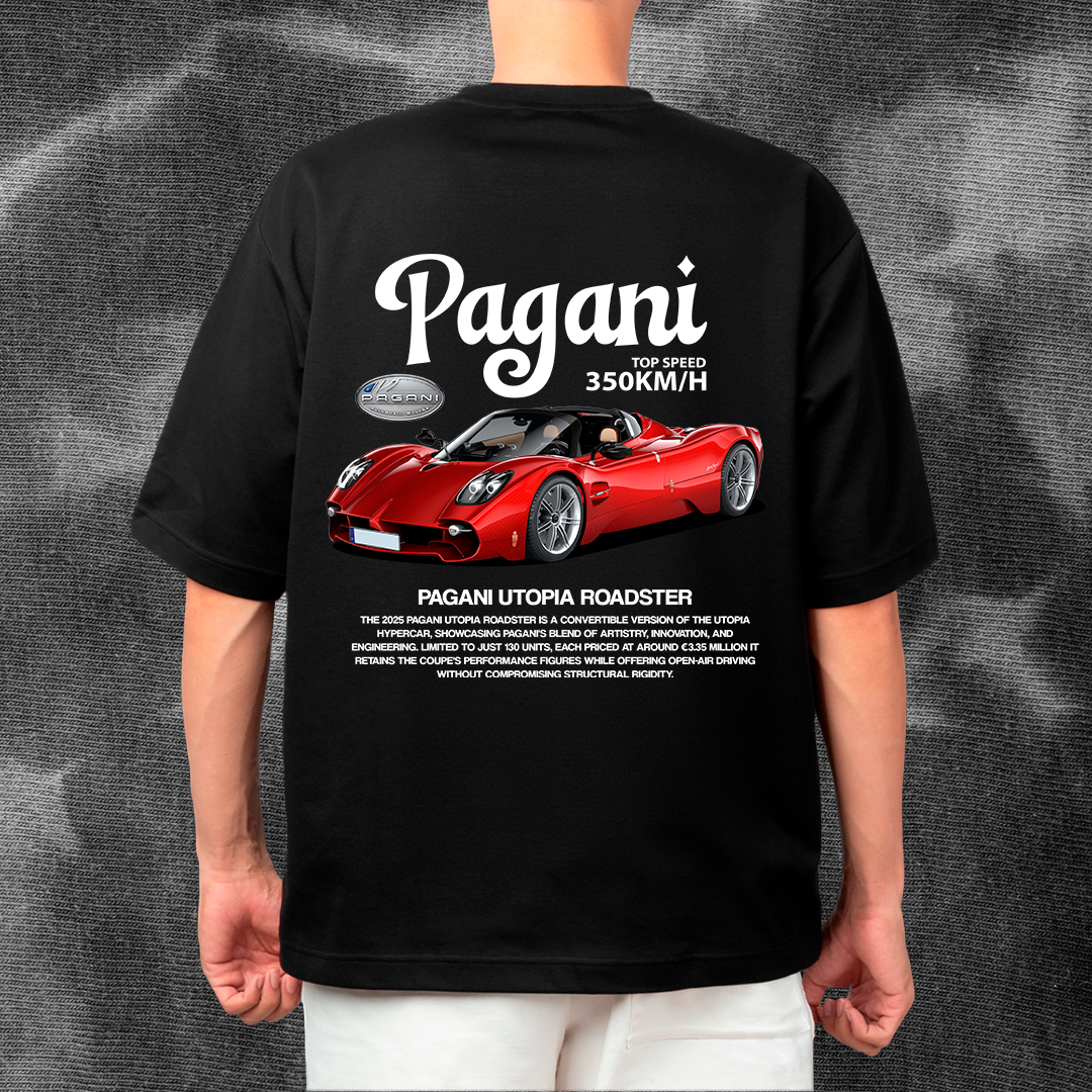 Car t-shirt design - Pagani Utopia Roadster