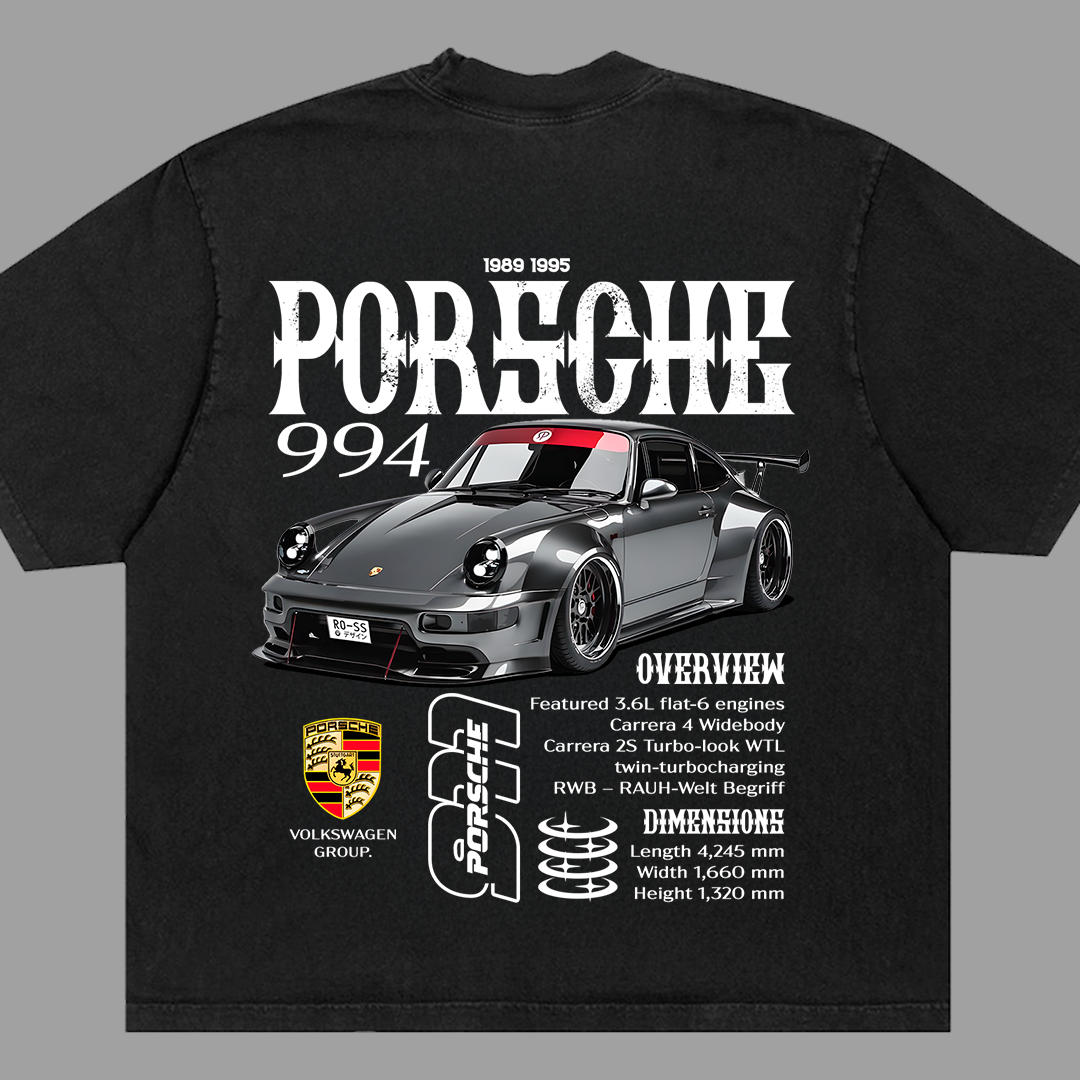 Template PNG Porsche 911 994 widebody - t-shirt design