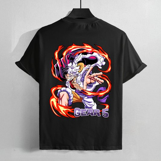 anime t-shirt design - Luffy Gear 5