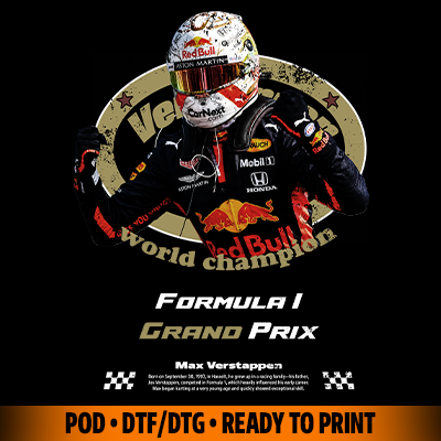 Max Verstappen 33 grunge effect Halftone DTF