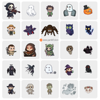 50 Clipart Halloween imagenes PNG prediseñadas