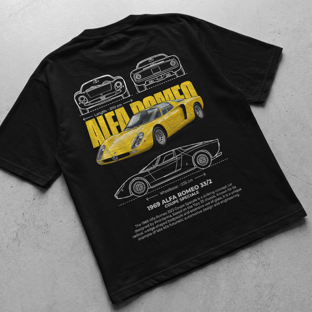 Car t-shirt design Alfa Romeo 1969
