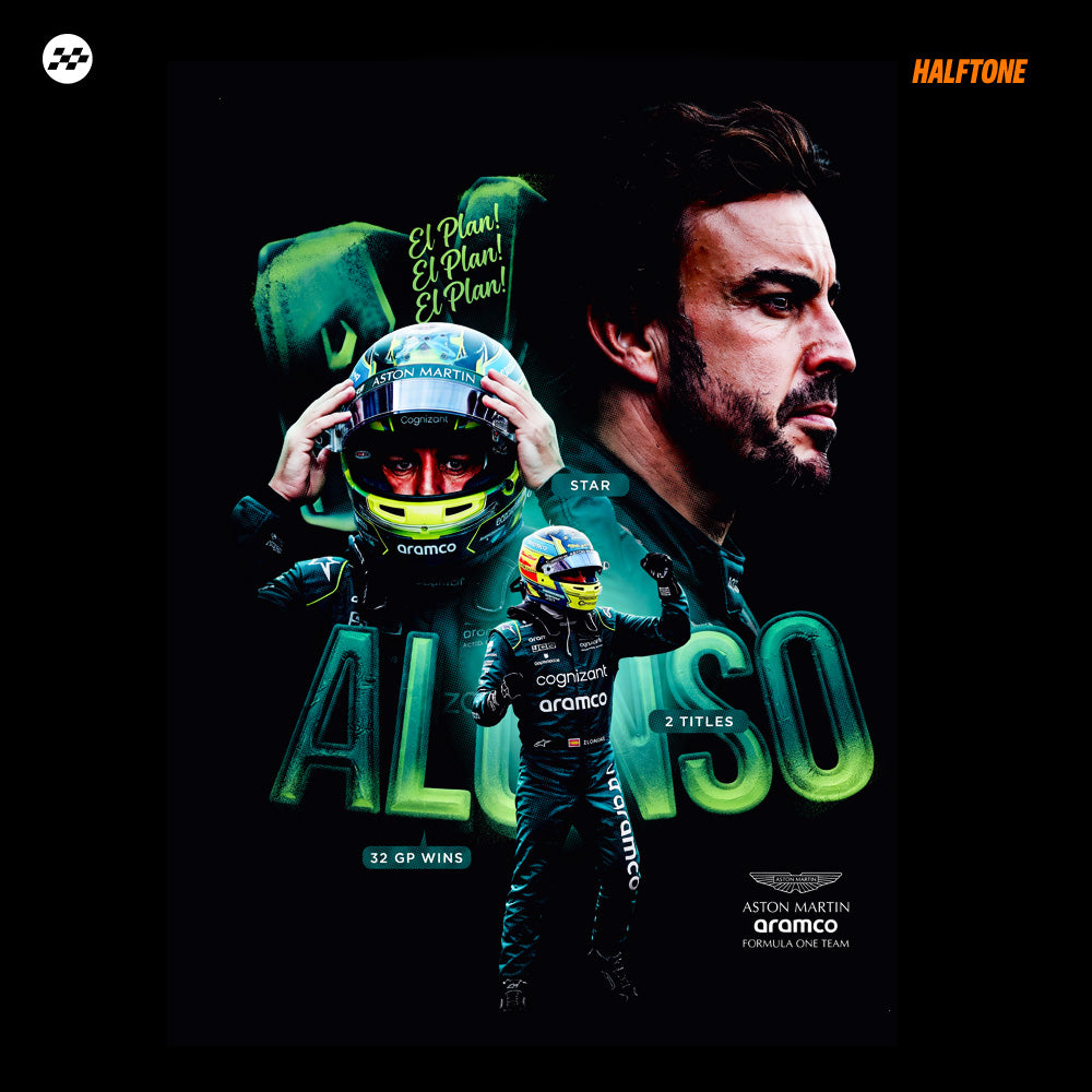 Digital file F. Alonso Aston tshirt design