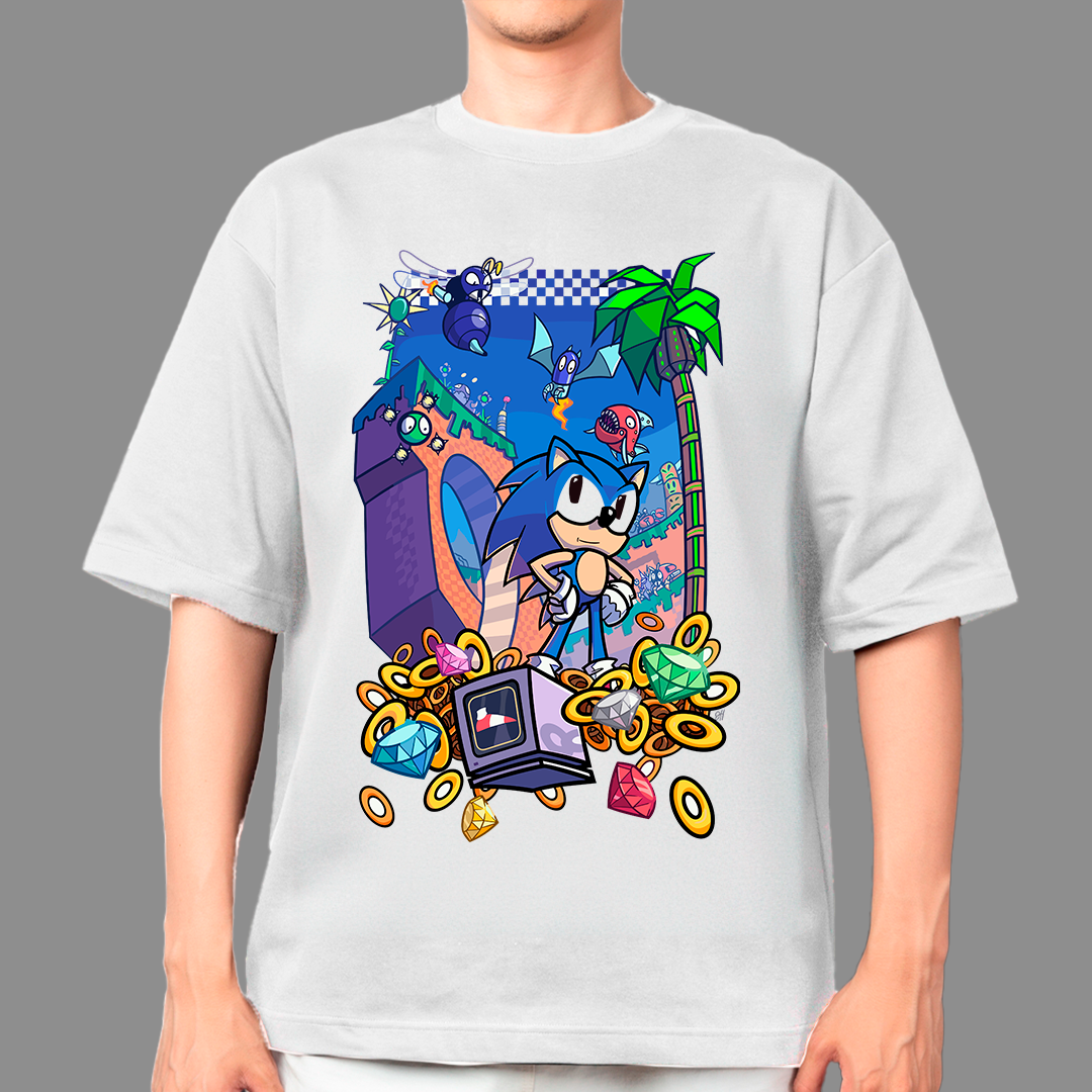 Sonic graphic dtf t-shirt design