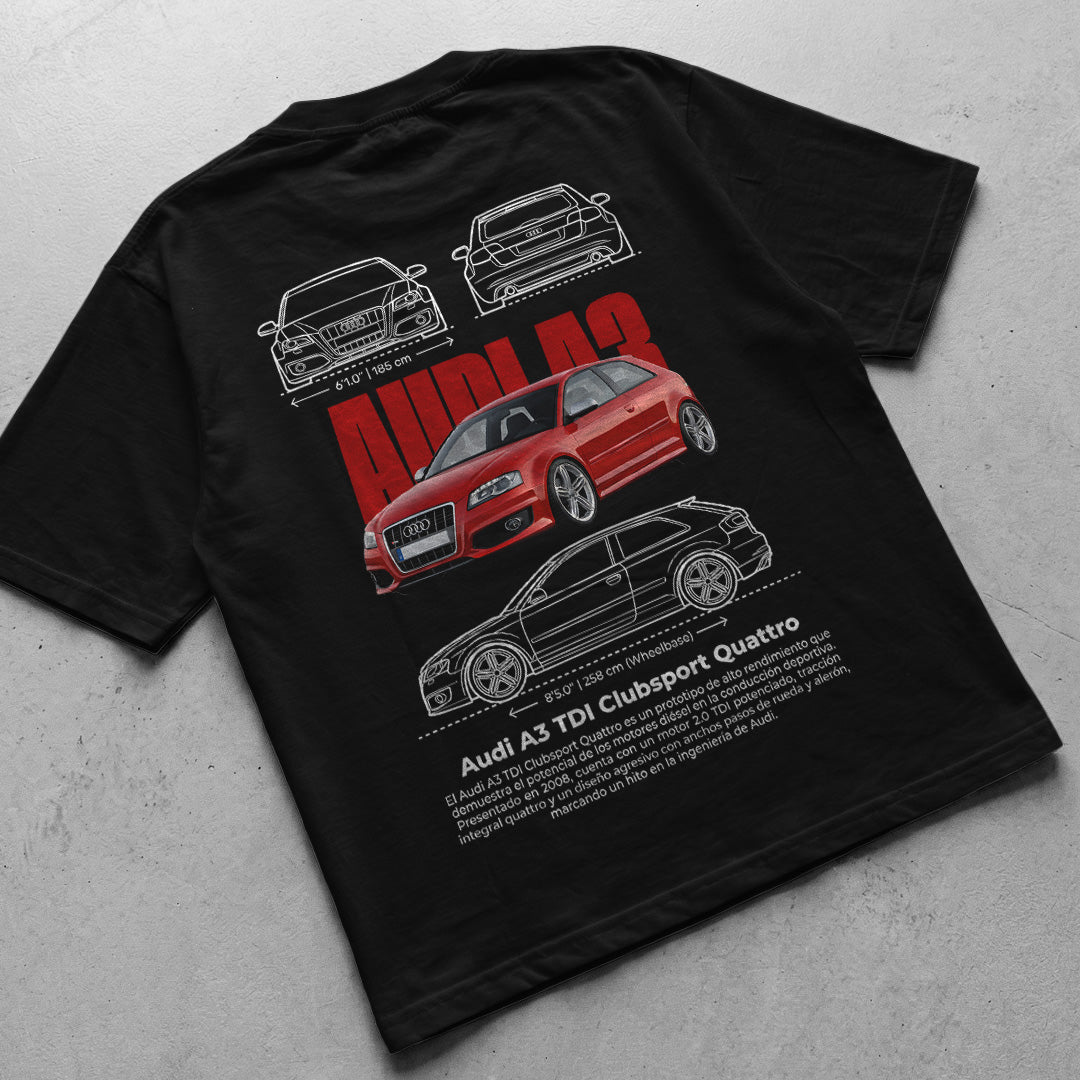 Car t-shirt design Audi A3 TDI clubsport quattro