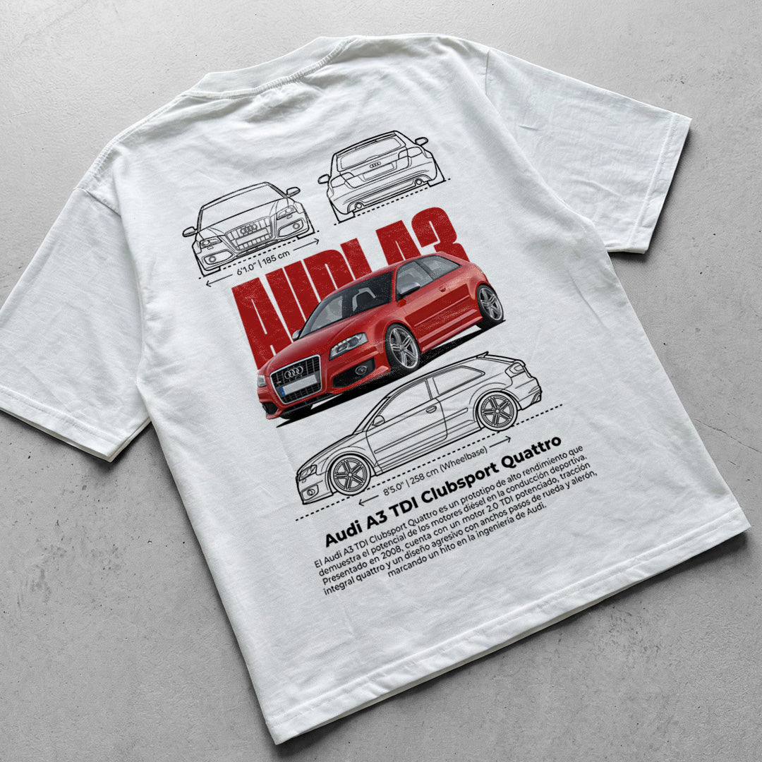 Car t-shirt design Audi A3 TDI clubsport quattro