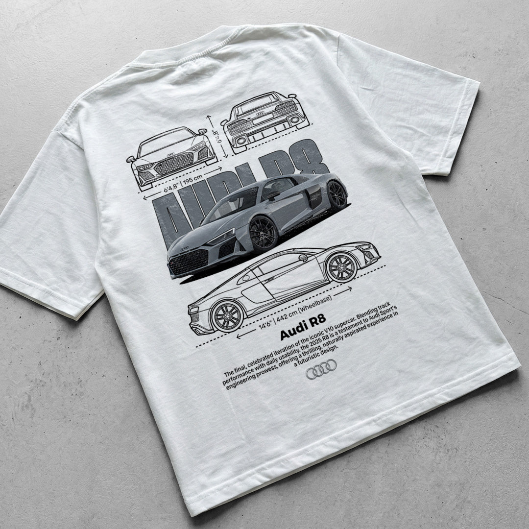 Car t-shirt design Audi R8 2025