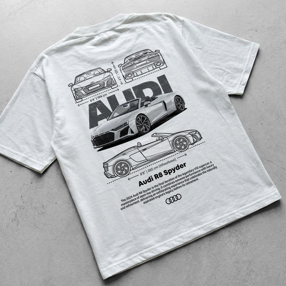 Car t-shirt design Audi R8 spyder