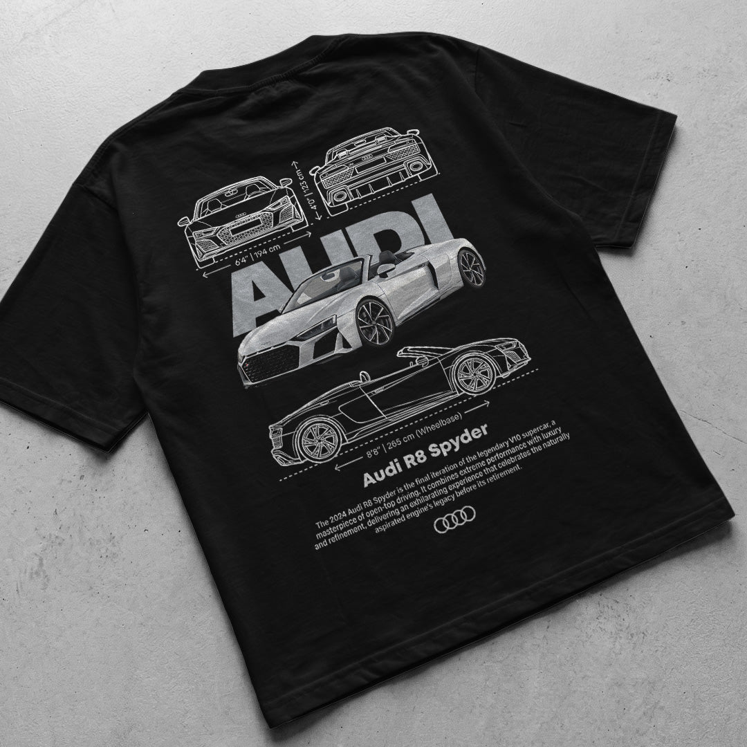 Car t-shirt design Audi R8 spyder