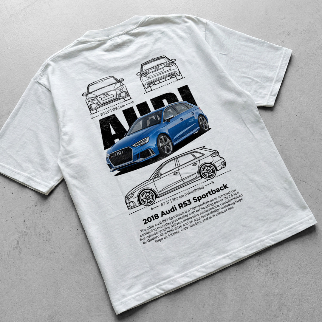 Car t-shirt design Audi RS3 sportback