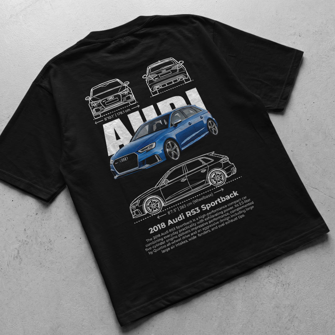 Car t-shirt design Audi RS3 sportback