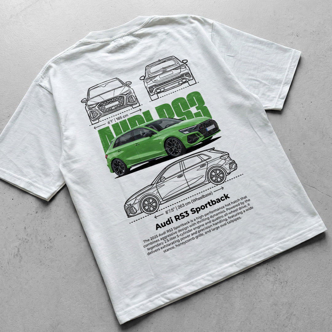 Car t-shirt design Audi RS3 sportback