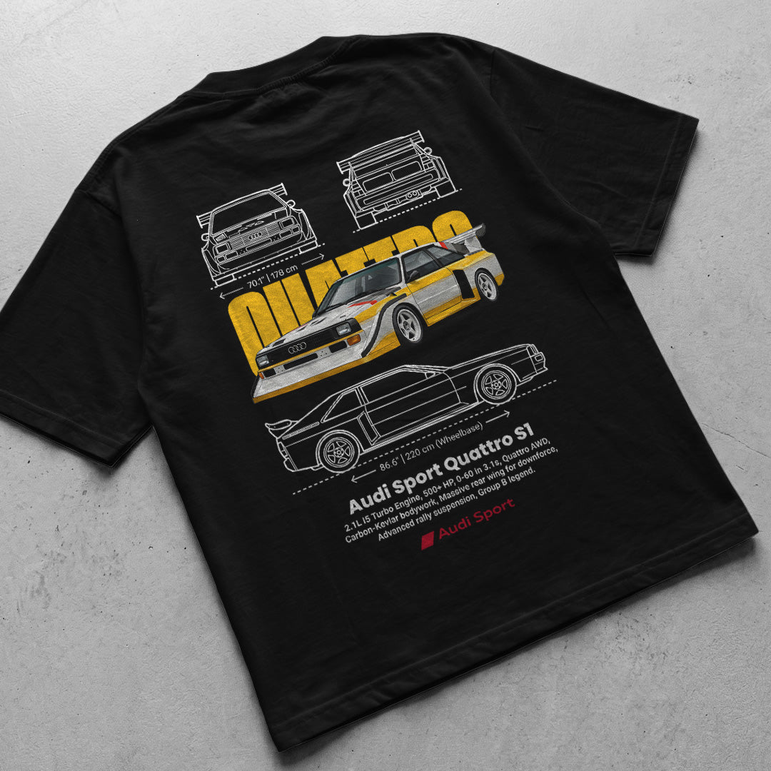Car t-shirt design Audi sport quattro s1