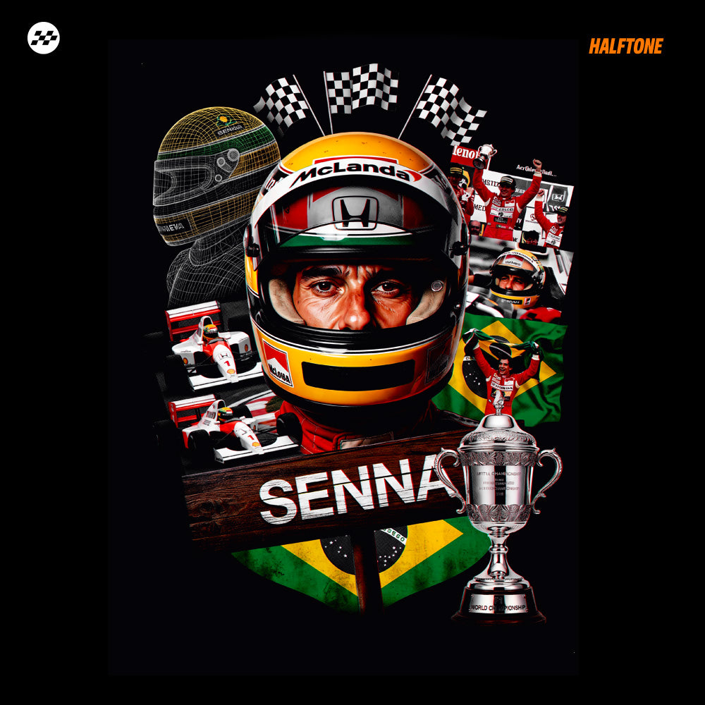 Digital file - brazilian driver ayrton s. tshirt design