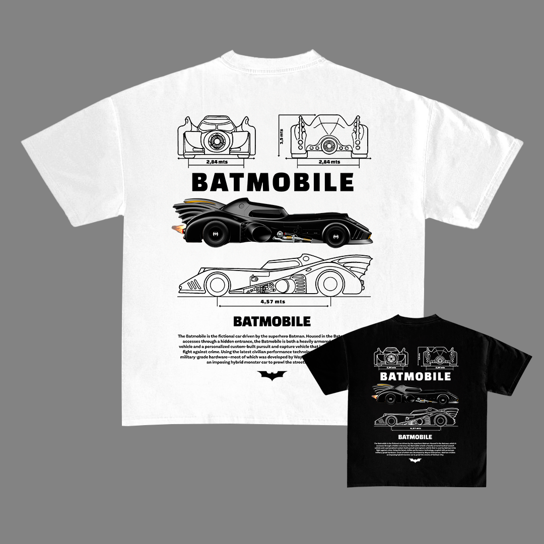 Graphic Bat-mobile T-shirt design