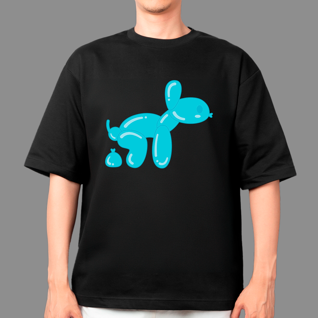 Illustration Blue dog - t-shirt design