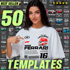 50 Templates to print - Bundle Car designs