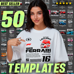 50 Templates to print - Bundle Car designs