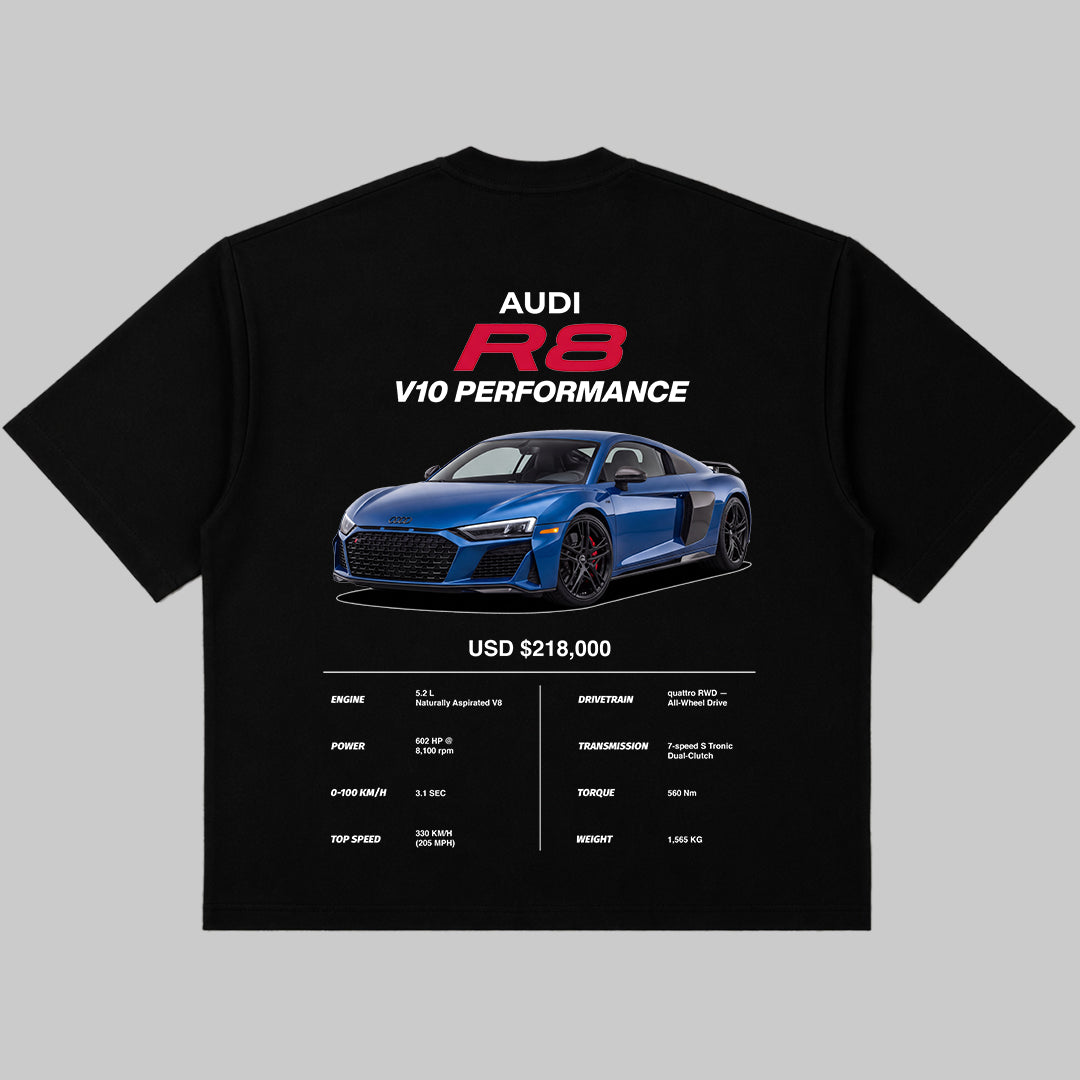 Digital file - Audi R8 V10 performance t-shirt design