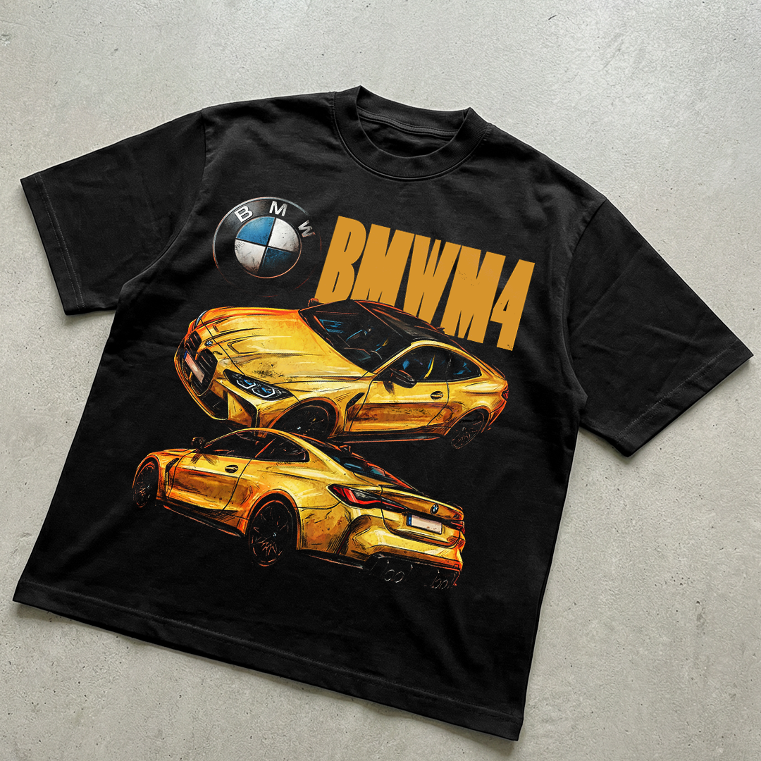Halftone M4 car t-shirt design