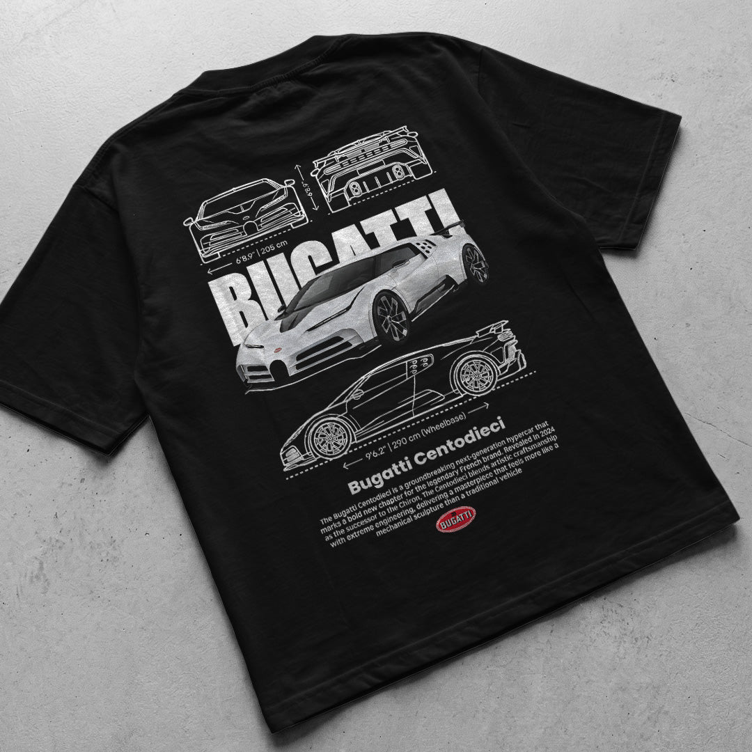 Car t-shirt design Bugatti Centodieci