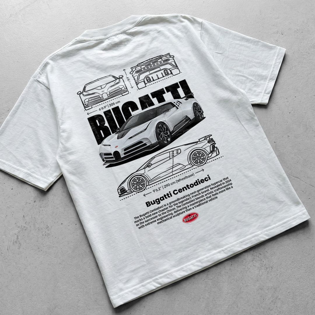 Car t-shirt design Bugatti Centodieci