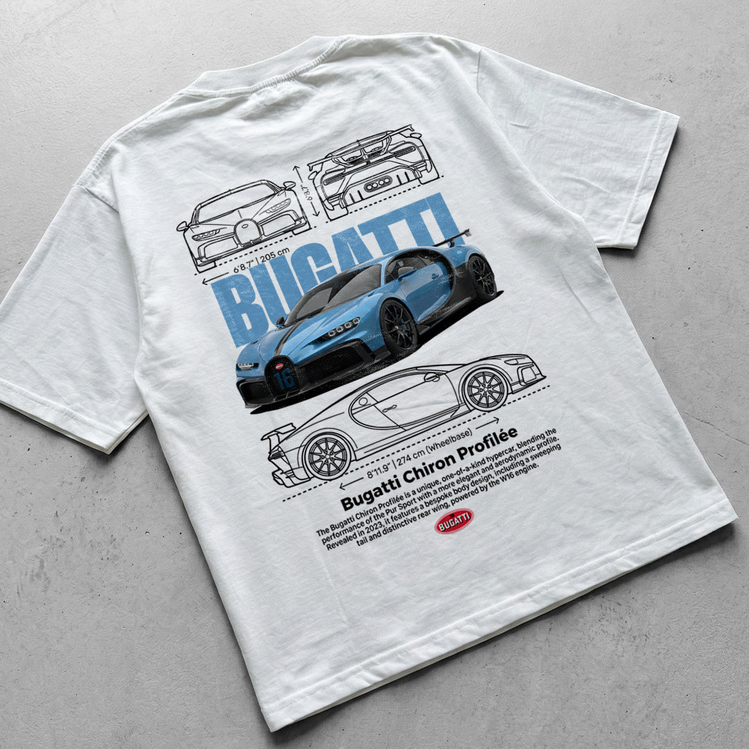 Car t-shirt design Bugatti Chiron