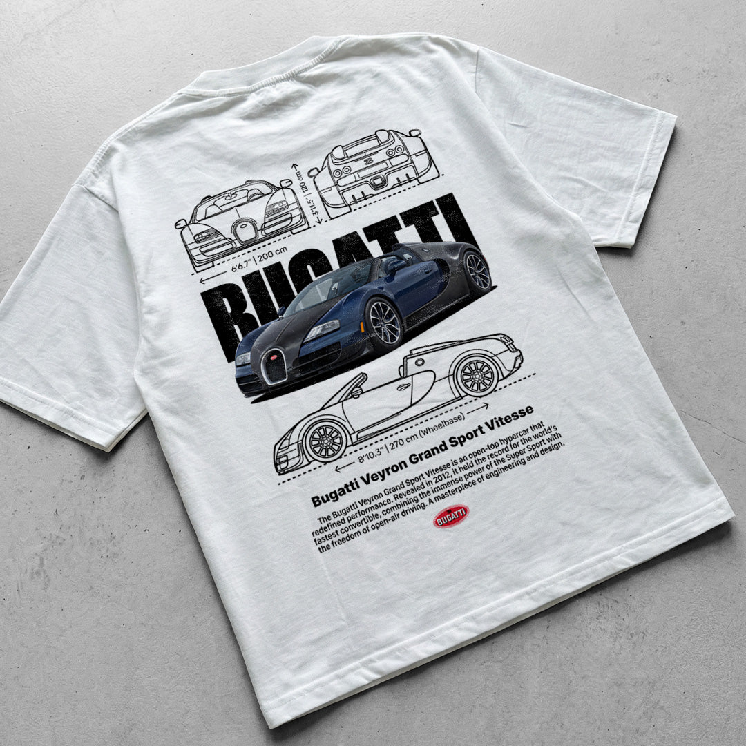 Car t-shirt design Bugatti veyron grand sport