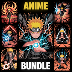 Anime Bundle - t-shirt design png Halftones