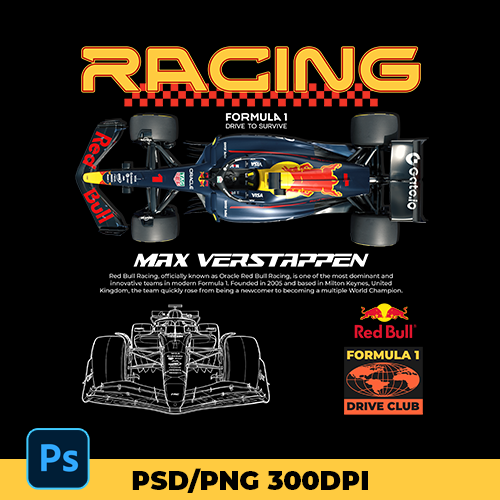 Max Verstappen driver t-shirt design