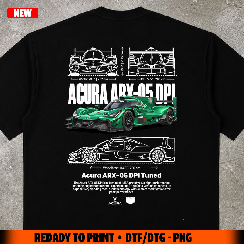 T-shirt design Acura ARX-05 digital file png