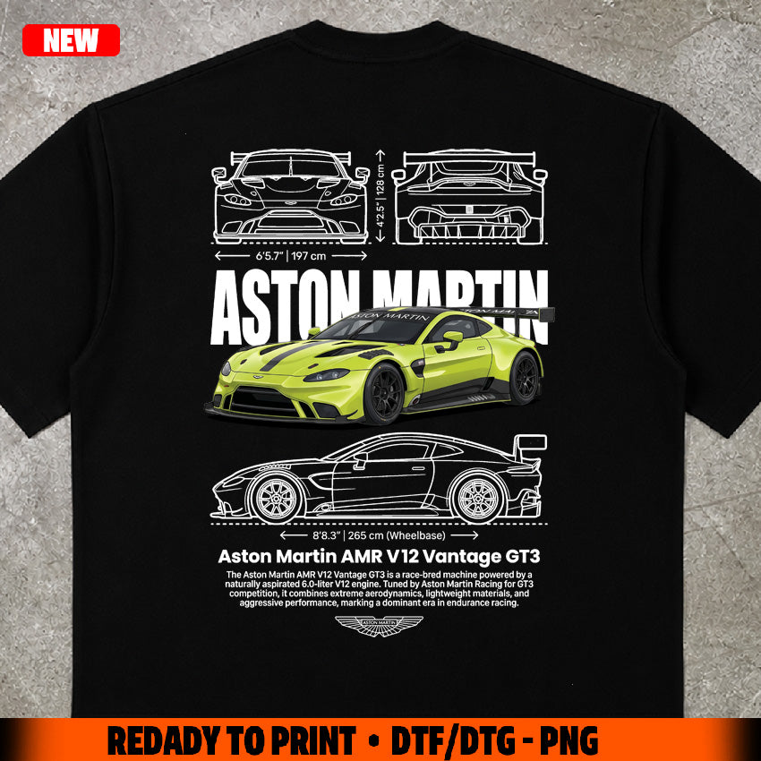 T-shirt design Aston M. AMR 12