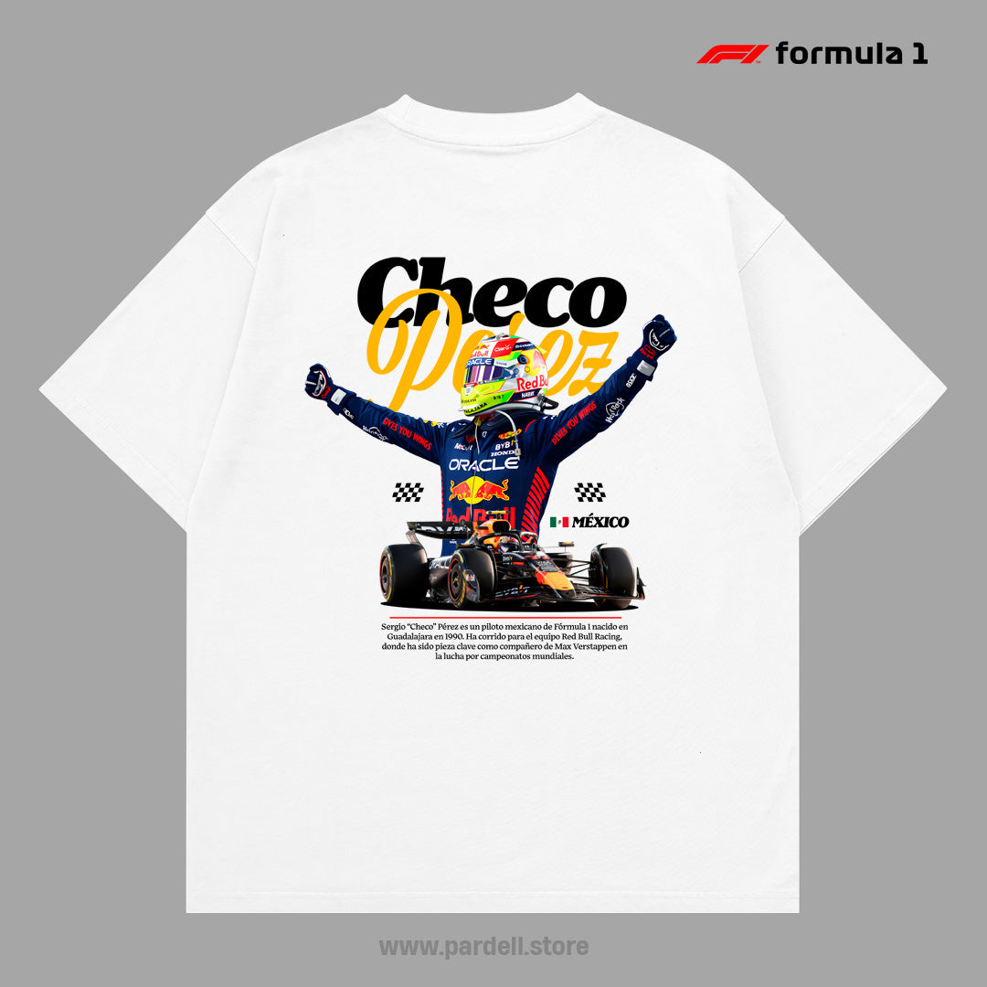 Checo's Driver in RB - t-shirt design png