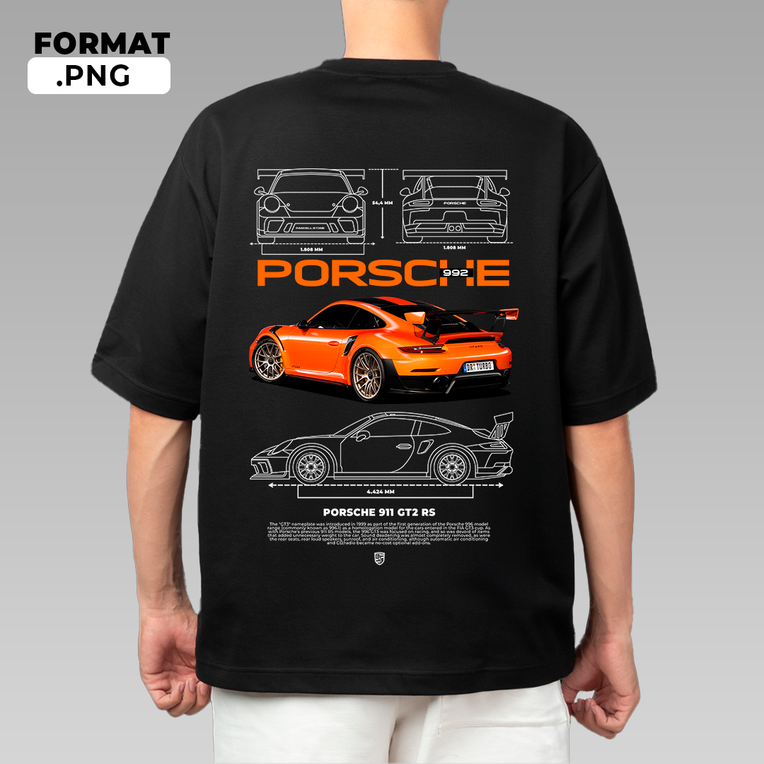 Porsche 911 GT2 RS - t-shirt design