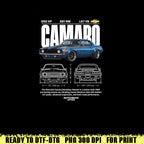Car t-shirt design Chevrolet Camaro Dutchboys Hotrods