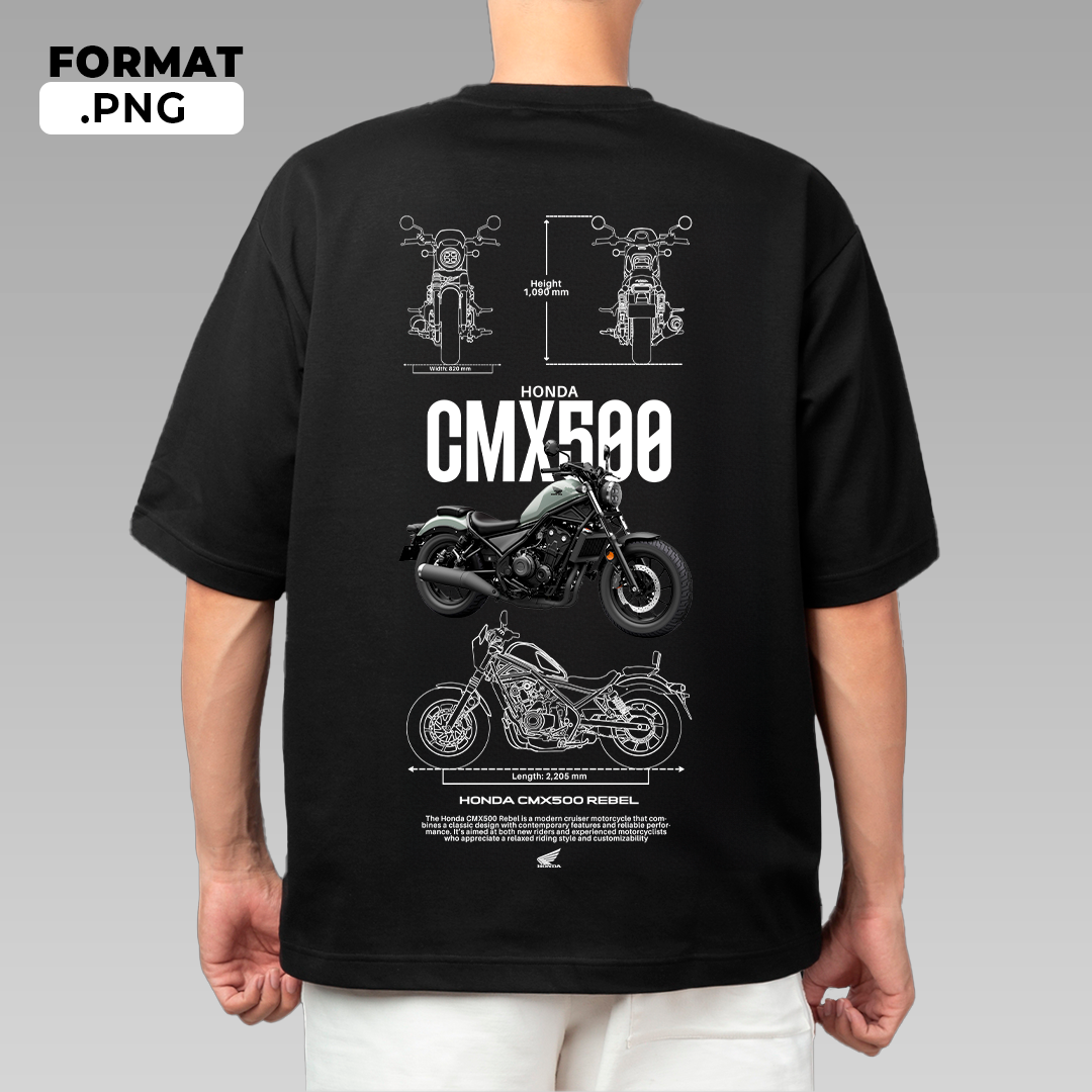 Honda CMX500 Rebel - T-shirt design