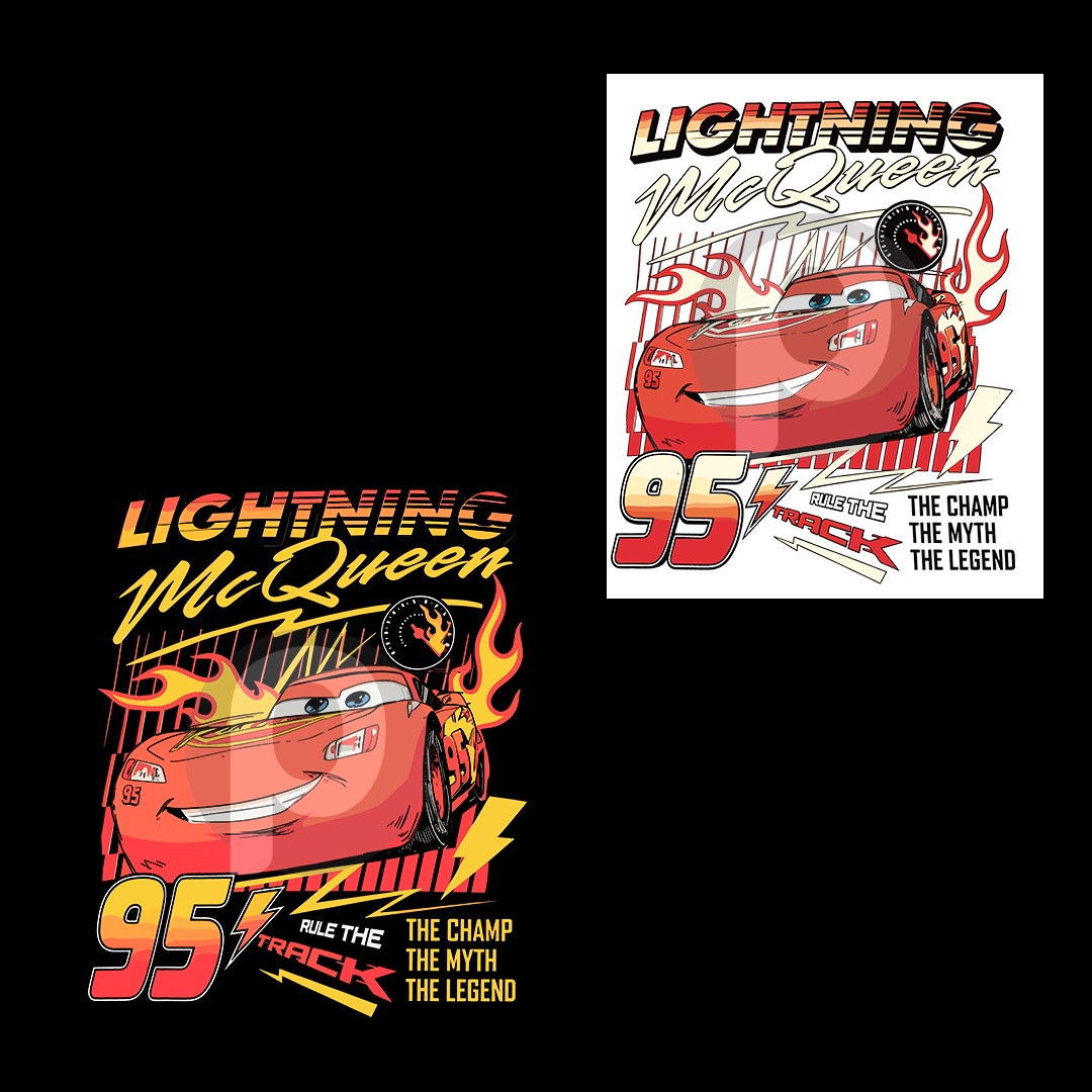 Digital design illustration McQueen t-shirt design cars