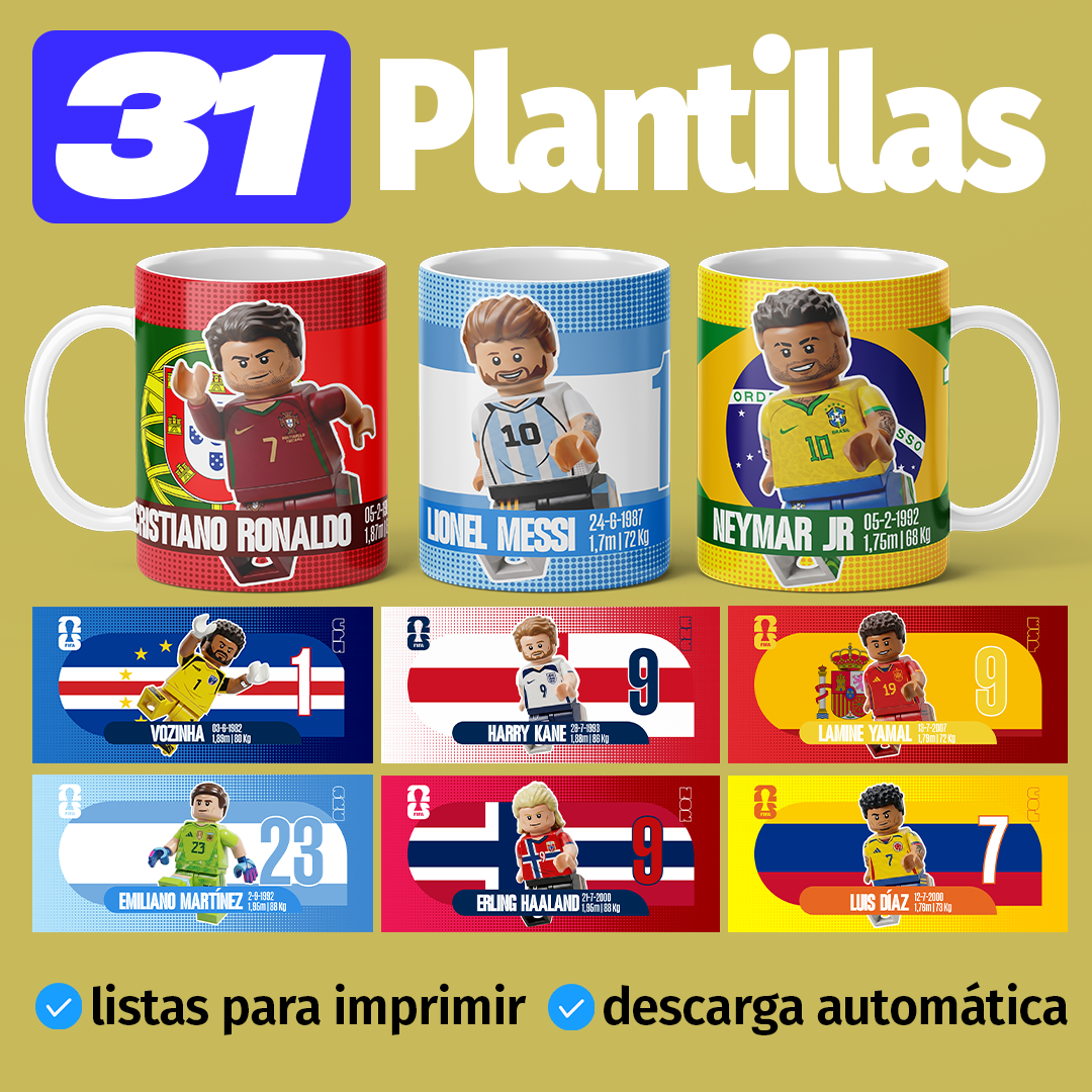 Plantillas de jugadores de fútbol estilo Leg0