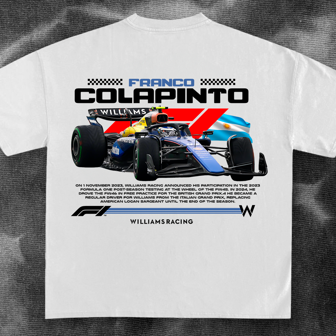 F1 car t-shirt design - COLAPINTO