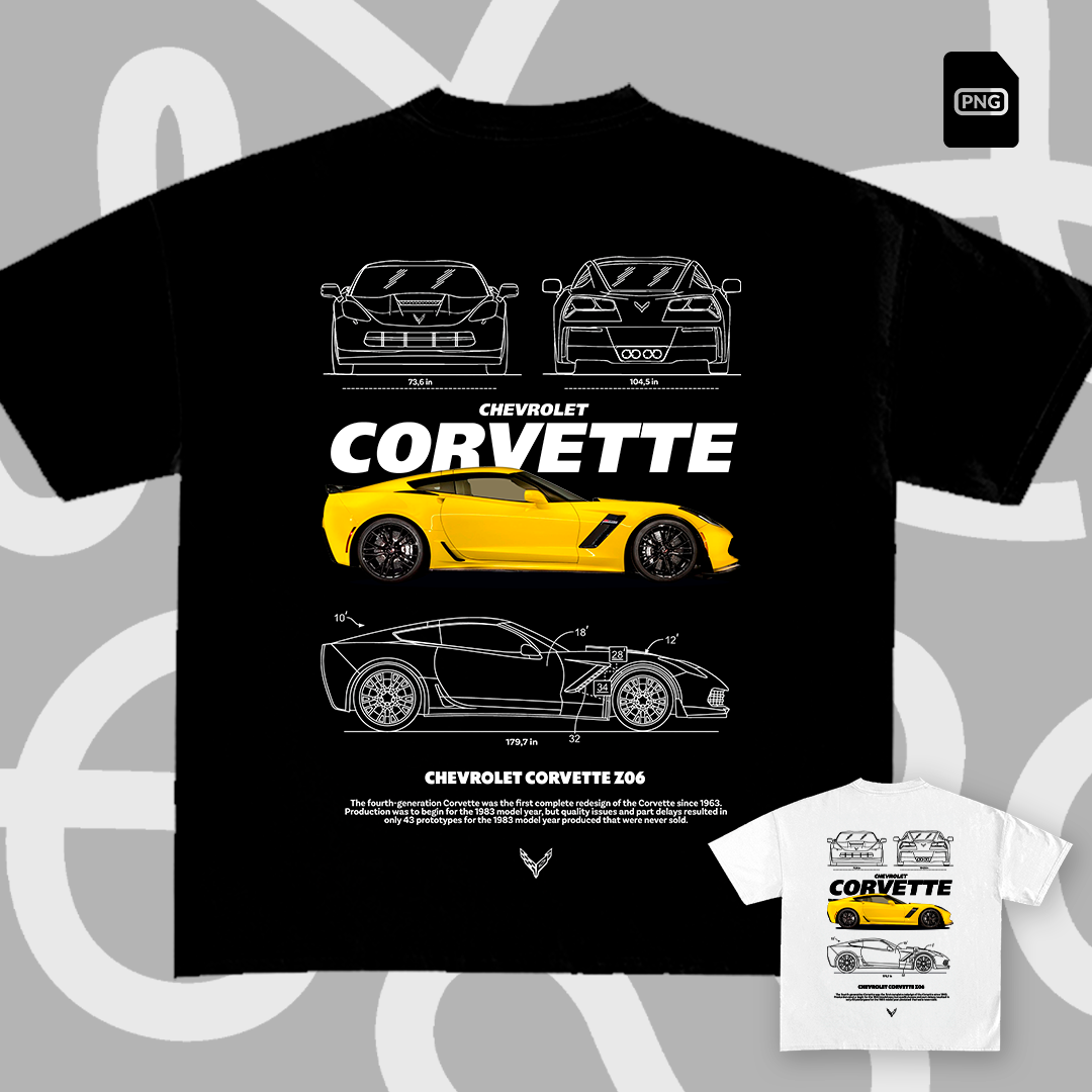 Chevrolet Corvette Z06 t-shirt design