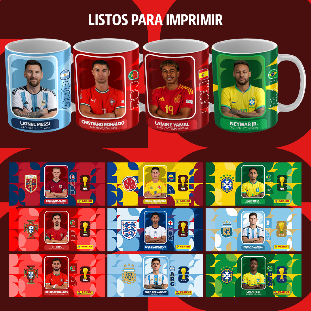 Plantillas del Mundial para Mugs - Sublimación