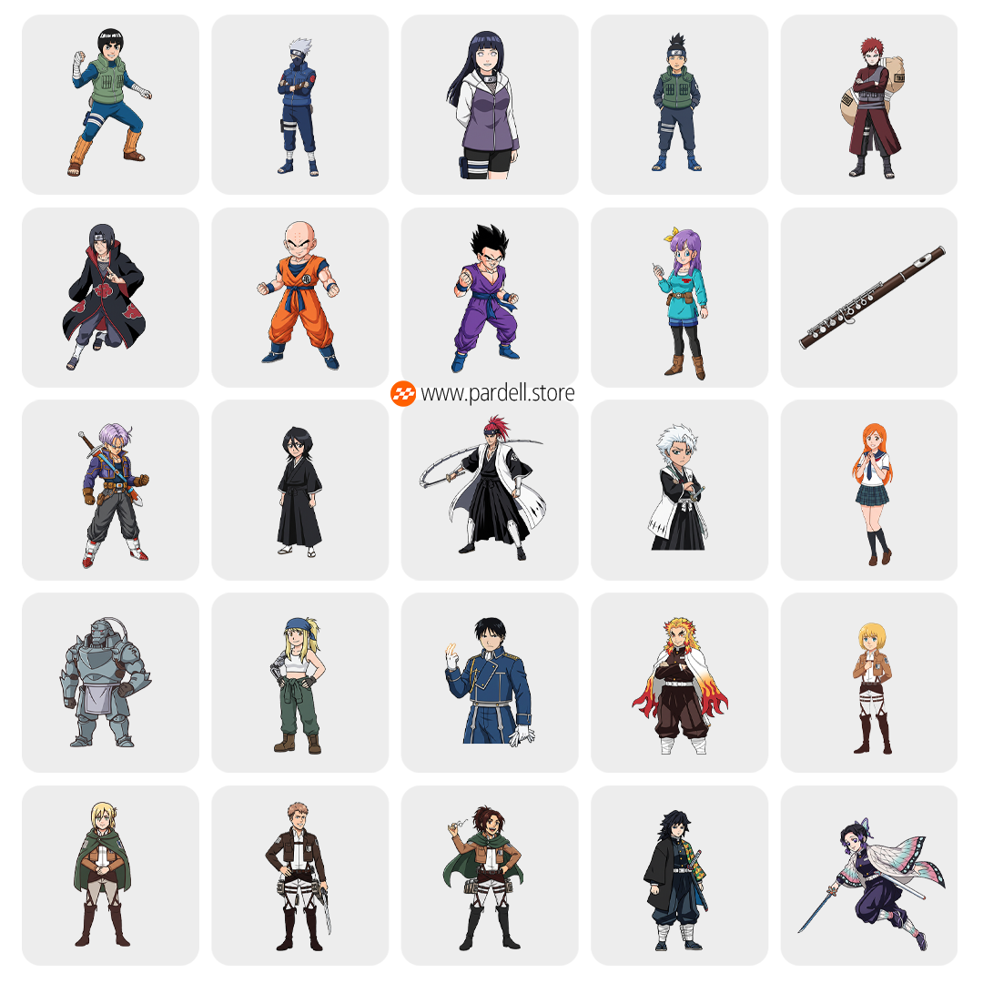 100 Clipart anime para imprimir - Bundle Pack