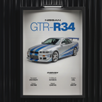 Digital poster - Nissan Skyline R34 for print