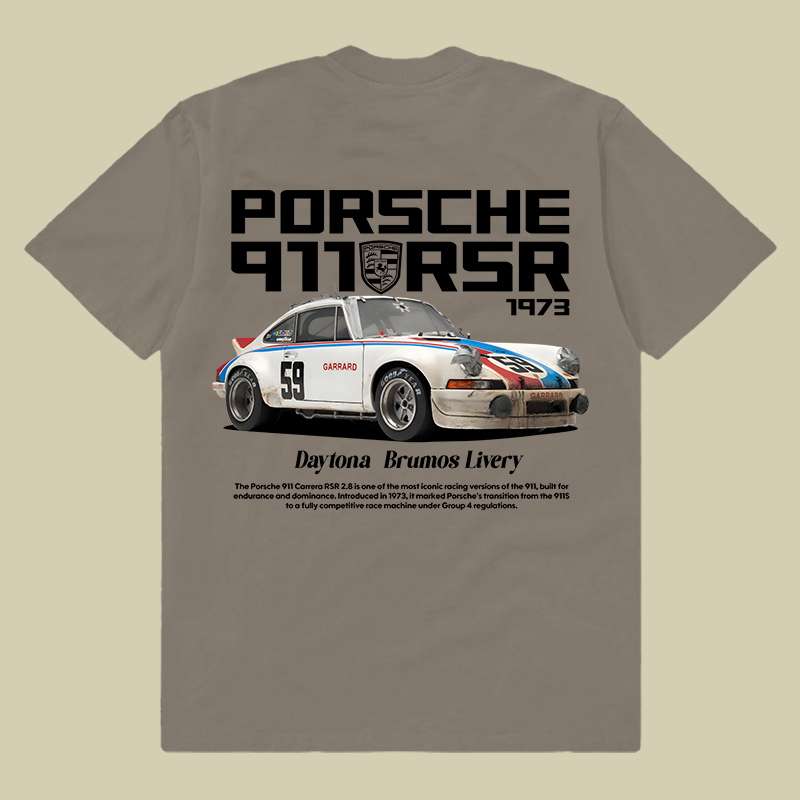 Porsche 911 RSR 2.8 Daytona 1973 template t-shirt design