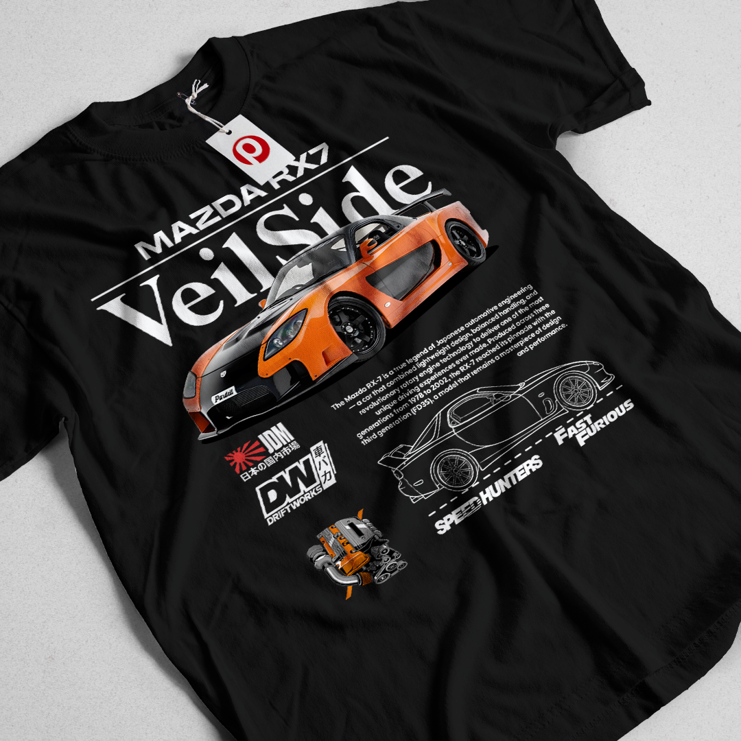RX7 Veilside digital file for t-shirt - download