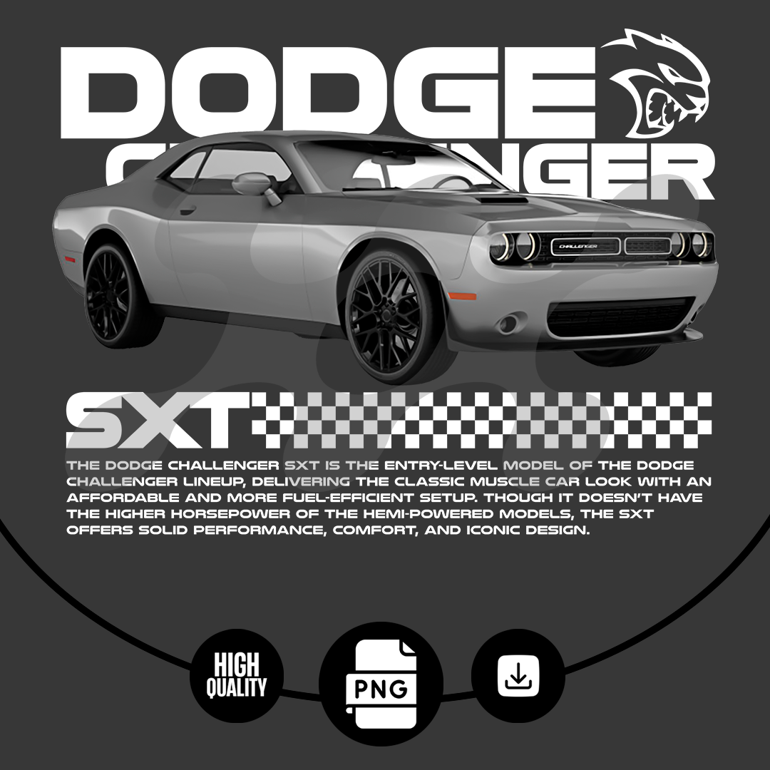 Car t-shirt design - CHALLENGER