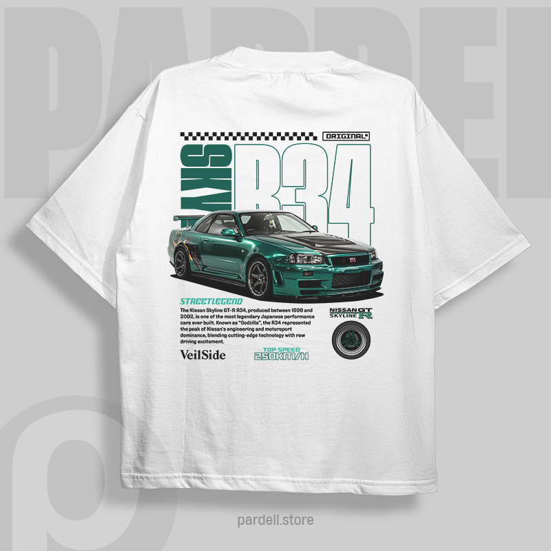 Template car design Skyline GTR R34 t-shirt design